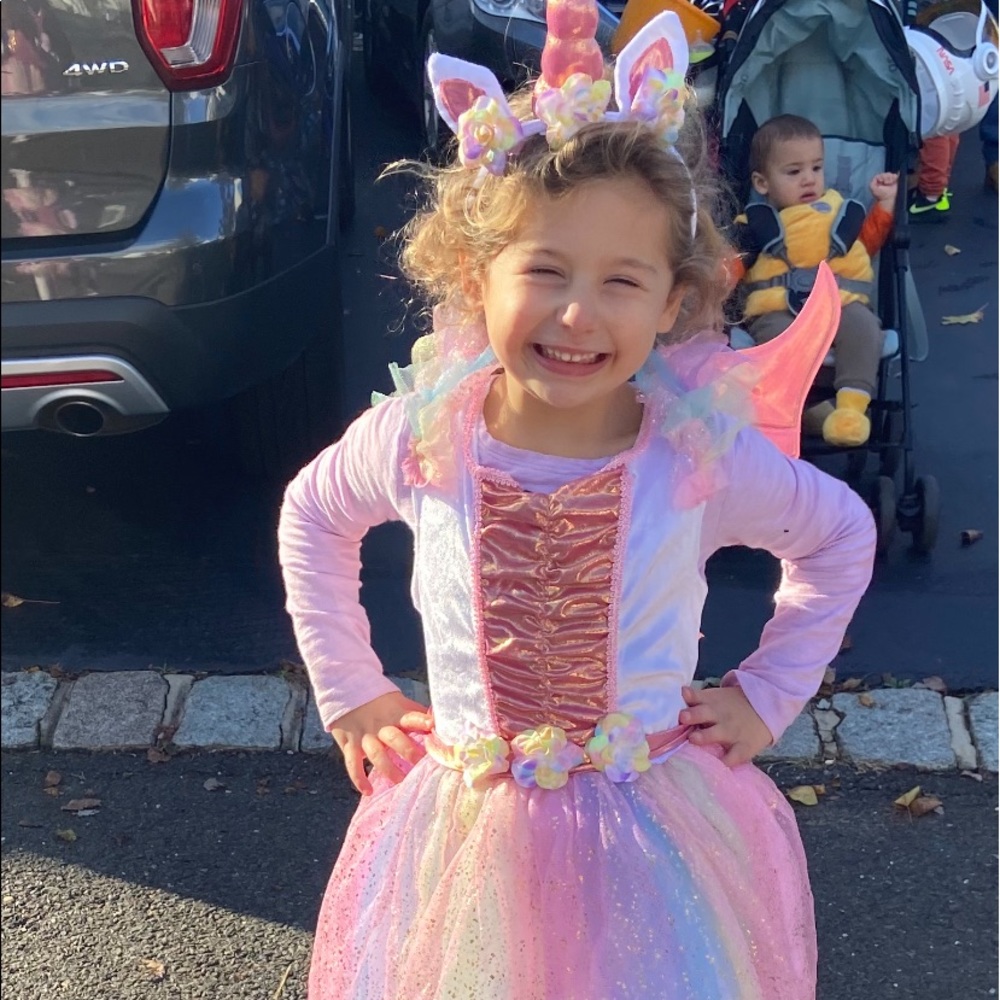 Spirit Halloween girls sparkly unicorn costume